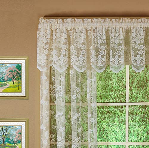 "Today's Curtain Floral Vine Lace Panel 84"", Ivory, 60W x 84L"
