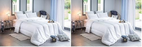 blanrêve - Comfort Duvet - Synthetic and hypoallergenic - Temperate 300g / m² - 140X200 cm, bed of 90 cm (Pack of 2)