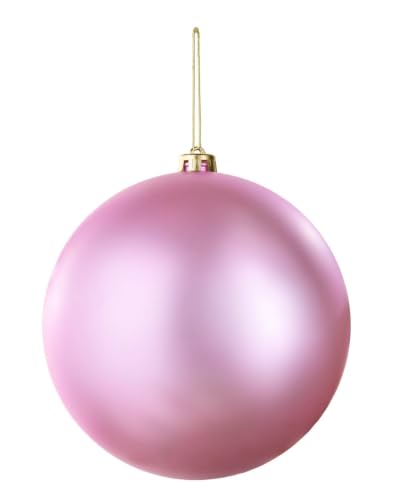 WeRChristmas Pink Matt Extra Large Christmas Bauble 20 cm, Shatterproof