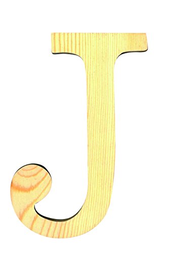 Artemio 19 cm Wooden Letter J in Upper Case, Beige