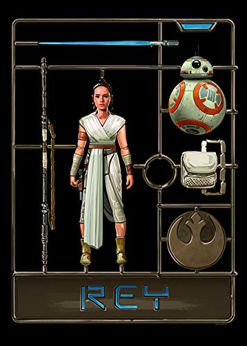 Komar Wall Picture Star Wars Toy Rey Children's Room Decoration Art Print Without Frame Available in 3 Sizes, Colourful, WB182-50x70