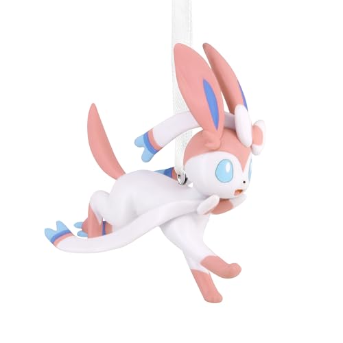 Hallmark Pok??mon Sylveon Christmas Ornament, Gifts for Gamers - Durable Plastic Construction, Hanger Attachment for Display, Single Item, 1.0 x 3.0 in