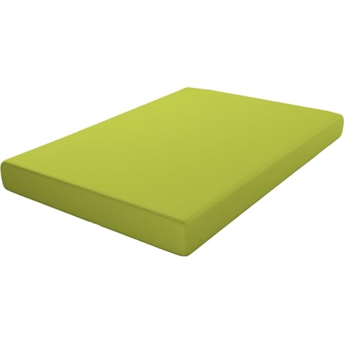 ECOMMERC3 - Extra Soft and Comfortable Fitted Sheet for Bed 80 cm - Pistachio Fitted Sheet 100% Made in Spain, Adjustable, Easy to Wash and Durable