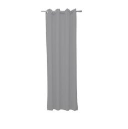 TODAY Essential Curtain with Eyelets 140 x 240 cm Plain Steel