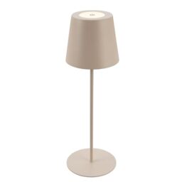 BRILONER - Rechargeable lamp with usb c, desk lamp with touch, dimmable in steps, warm white light colour, IP44, bedside lamps, table lamp, battery lamp, table lamps for living room, 36x10.5cm, beige