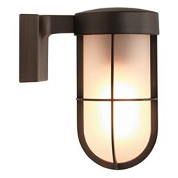 Astro Cabin Wall Frosted Outdoor Wall Light - IP44 Rated - (Bronze), E27/ES Lamp, Designed in Britain - 1368026-3 Years Guarantee