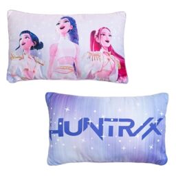 K Pop Demon Hunters Officially Licensed Bolster Cushion, Super Soft Pillow - Celestial Reversible Design, Purple - Perfect For Bedroom Or Living Room Décor - 50 x 30cm