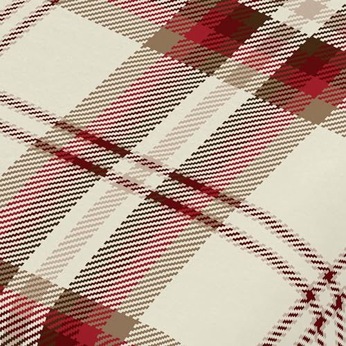 Catherine Lansfield Kelso Red Fitted Sheet and Pillowcase White 90x200+50x80