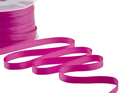 Furlanis - Double Satin Ribbon, Decoration, Gift, Christmas Packing, Wedding, Party, Made in Italy - Fuchsia Peony, 10 mm x 25 m