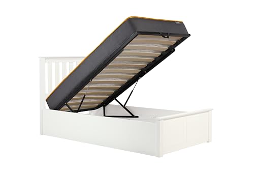 Single White Ottomam Bed 3FT Storage Bed Frame Birlea Phoenix 90cm