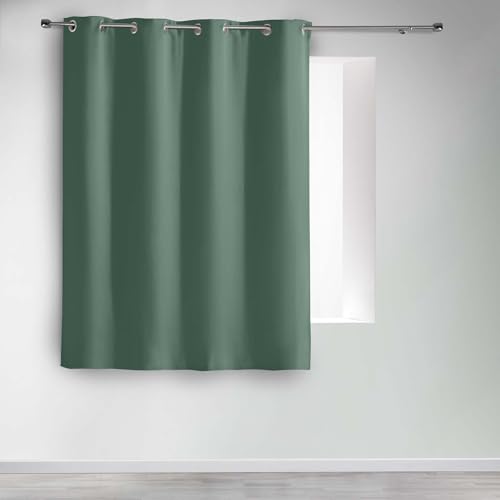 Douceur d'Intérieur, Blackout Curtain with Eyelets 135 x 180 cm Cedar Opaque Plain