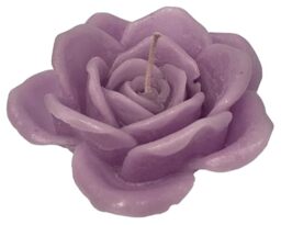 Cereria Di Giorgio - Rose Shaped Candle - Powder Purple Colour - Diameter 10 cm Height 5 cm - Gift Bag - Handmade