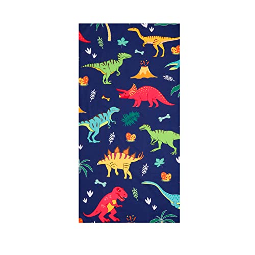 "LIVILAN Dinosaur Beach Towel for Kids, Soft Microfiber 30"" X 60"", Quick Dry, Sand Free, Perfect for Boys Bath, Pool, Travel, Durable Toddler Towel, Ideal Dinosaur Gift"