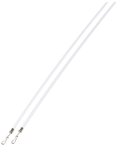 Gardinia Draw Rod For Curtains And Drapes, Includes Metal Hooks, 2-Pack, Length 100 cm, Plastic, Transparent, 251