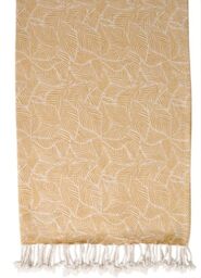 Atout Ciel Fouta Beach Towel 90 x 180 cm Printed with Fringes Yellow