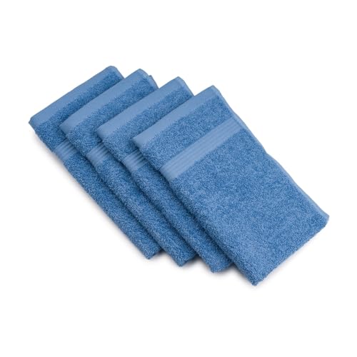 G??zze - Set of 4 New York Guest Towels, Luxuriously Soft and Absorbent, 100% Cotton, 30 x 50 cm - Fjord