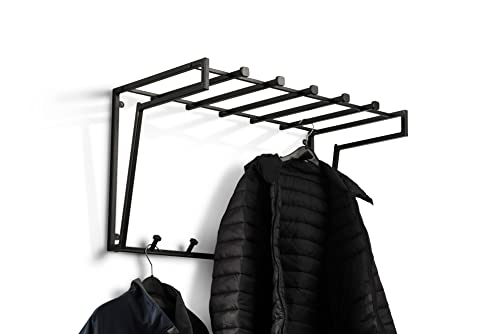 M2 Kollektion Coat Rack, Metal, Black, 79x45x40