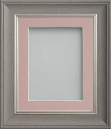 Frame Company Drummond Range Gunmetal Grey 20x16 inch Picture Photo Frame with Pink Mount for Image A3 * Choice of Sizes* Fitted with Real Glass