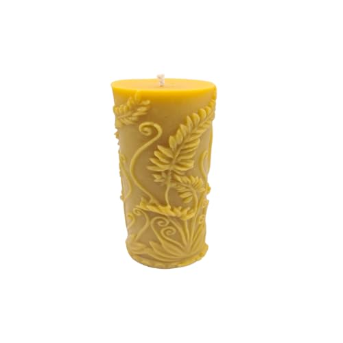 More Bees Please - Rustic Fern Church Candle, 460g - Biodegradable Beeswax, Locally Sourced, Toxin-Free, with Premium Oils, Cream
