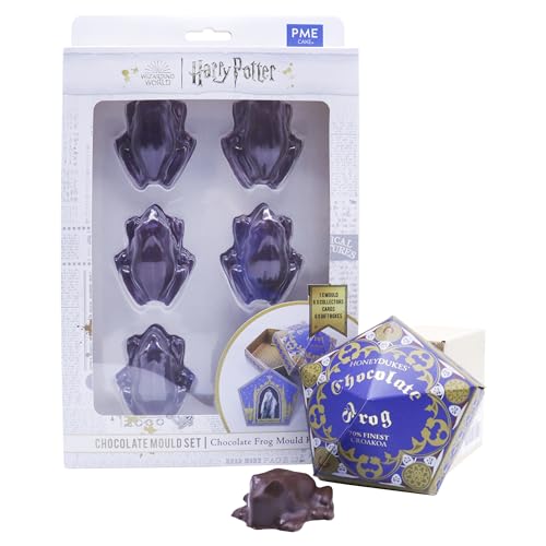 PME Harry Potter Chocolate Mould Set, Honeyduke's Chocolate Frog with Foldable Boxes & Collector's Cards