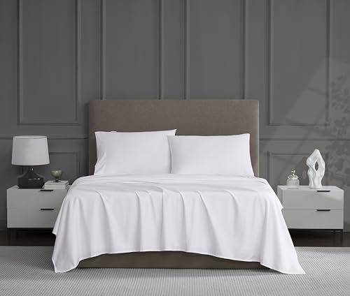 Linen Closet Luxury Cotton 1200 Thread Count Hotel Luxury 4-Piece Sheet Set, King, White