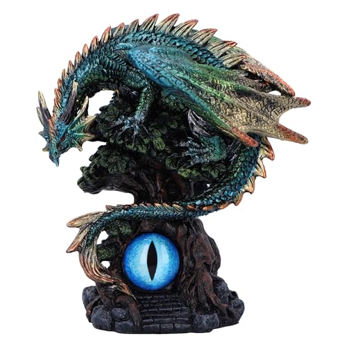 Nemesis Now Forest Seer 16cm, Blue, Dragon Figure, Cast in the Finest Resin - Resin, Blue Dragon Ornament, Collectable Dragon Giftware, Expertly Hand-Painted