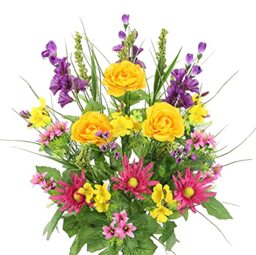 Admired By Nature Artificial Bush, Polyester Plastic, Summer Mix, L