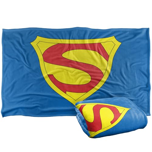 "LOGOVISION Superman Logo Shield 1941 Gold Silky Touch Super Soft Throw Blanket 36""x58"""