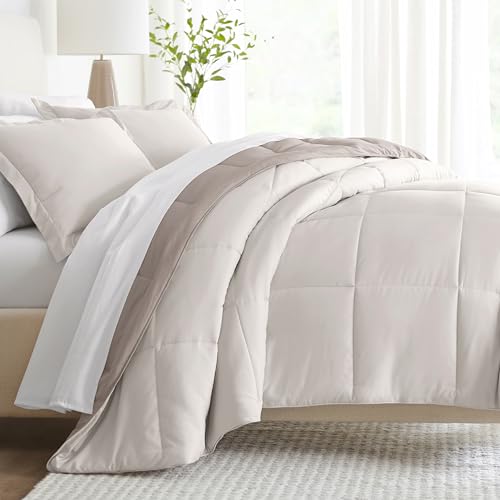 Linen Market Reversible Queen Size Comforter Set (3 Piece) - Soft and Lightweight Down Alternative Comforter Queen Set - This Includes Your Queen Comforter and 2 Pillow Shams