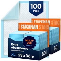 Incontinence Mattress Covers for Toddlers 100 Pack 50 x 96 cm - Maximum Absorbency Bed Protectors Quick Dry & Leak-Proof