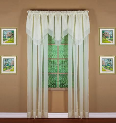 "Today's Curtain Emelia Original Voile Panel 72"", Ecru, 60"" W x 72"" L"