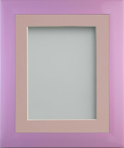 Frame Company Candy Range Peony Picture Photo Frames with Pink Mount, A4 for 10x6 *Choice of Sizes and Colours* Fitted with Real Glass