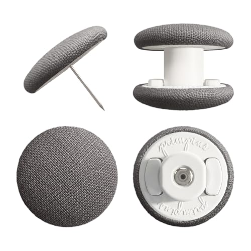 Primpins Duvet Clips - Classic Linen Collection - Locking Pin Fasteners - Keeps Comforter from Shifting in Cover (Set of 8, Dark Grey)