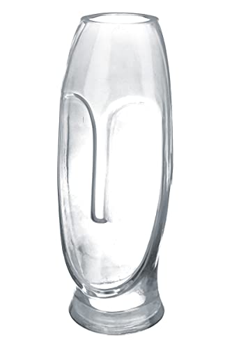 Gilde Moai 40636 Vase Glass Grey Height 25 cm