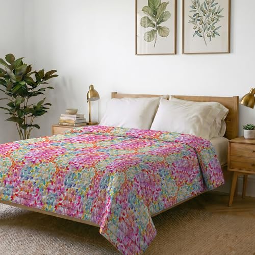 Italian Bed Linen Fantasy Printed Summer Duvet with Polyester Filling, Spring, 260 x 270 cm