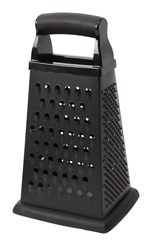 Dexam Soft Grip Non-Stick Four-Sided Box Grater 20cm, Black