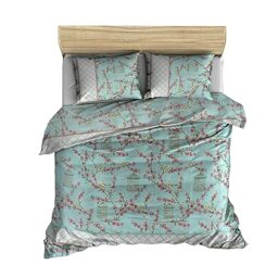 WELL HOME MOBILIARIO & DECORACIÓN Duvet Cover Set + 2 Pillowcases 240 x 220 cm Turquoise White Beige Pink