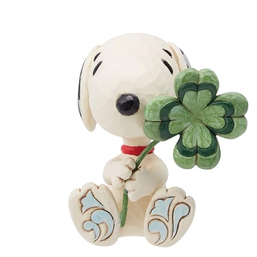 Enesco Jim Shore Snoopy With Clover Mini Figurine