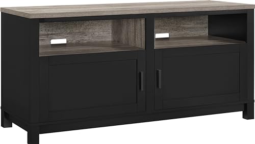 Ameriwood Carver TV Stand Black, 50x136x68cm (DxWxH)