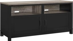 Ameriwood Carver TV Stand Black, 50x136x68cm (DxWxH)