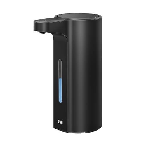 EKO Aroma Pro 400ml Touchless Automatic Soap Dispenser, Rechargeable Hand & Washing Up Liquid Dispenser for Bathroom or Kitchen Sink with Adjustable Volume and Long Battery Life (Matt Stainless Steel)