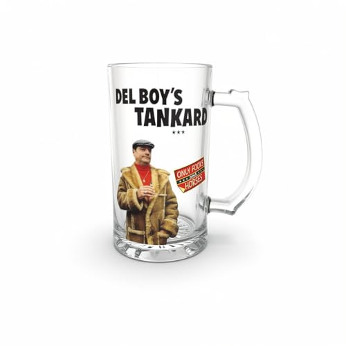 Only Fools and Horses Dave's Beer Tankard Glass Retro 80s TV Show Novelty Beer Mug for Pint/Mini Classic Beer Yellow Color Gifted Box for Him, Show fan's & Collector licensed Merchandise (Pack of 1)