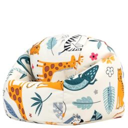 icon Safari Kids Bean Bag with Filling Included, Multicolour