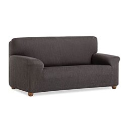 MAXIFUNDAS - Vega 1 Seater Sofa Cover - Charcoal Elastic Sofa Cover - Non Slip Jacquard Fabric Couch Cover - Extra Soft Couch Cover Back Tapes