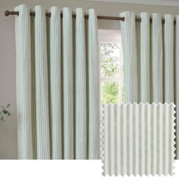 Yard Hebden Blackout Eyelet Curtain Pair (Eucalyptus, 168 x 229 cm)