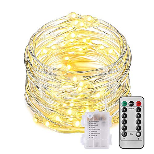 Uten Christmas Fairy String Lights 10M 100 LED Copper Wire Light Battery Powered Warm White Festival Decorations Party Wedding Indoor Outdoor