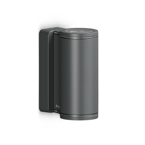 Steinel LED Outdoor wall Light L 940, incl. GU10 LEDs, UP/Downlight wall Light for Outdoor use, 3000 K Warm White, Aluminium, Anthracite