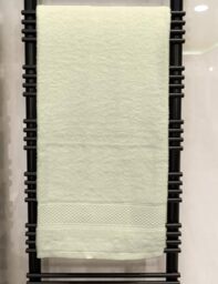Jenny Sesal Bath Towel Large Plain Bath Towel 90 x 140 cm 100% Cotton with Sponge from Portugal (Ecru)