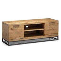 "Julian Bowen Brooklyn TV Unit for up to 55"" TVs, Oak - H50 x W135cm"