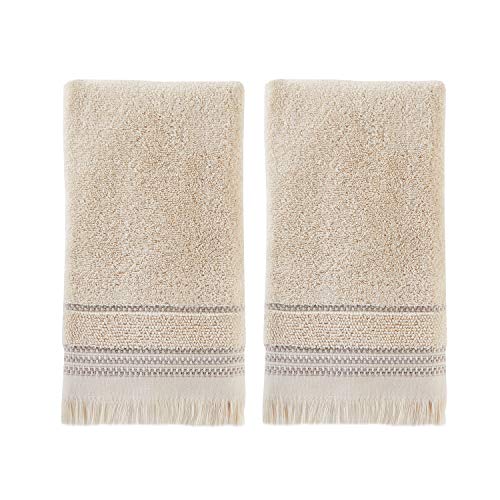 SKL Home Hand Towel Set, Cotton, Taupe